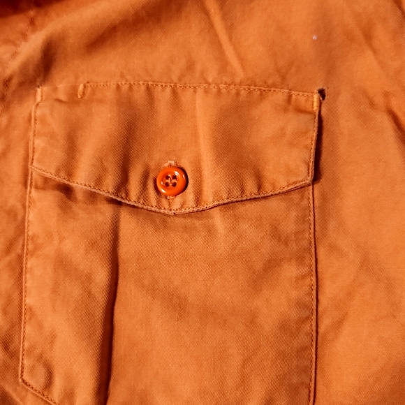 Vintage BLM Firefighter Flame Proofed Safety Shirt Orange Men's Large - Picture 7 of 8